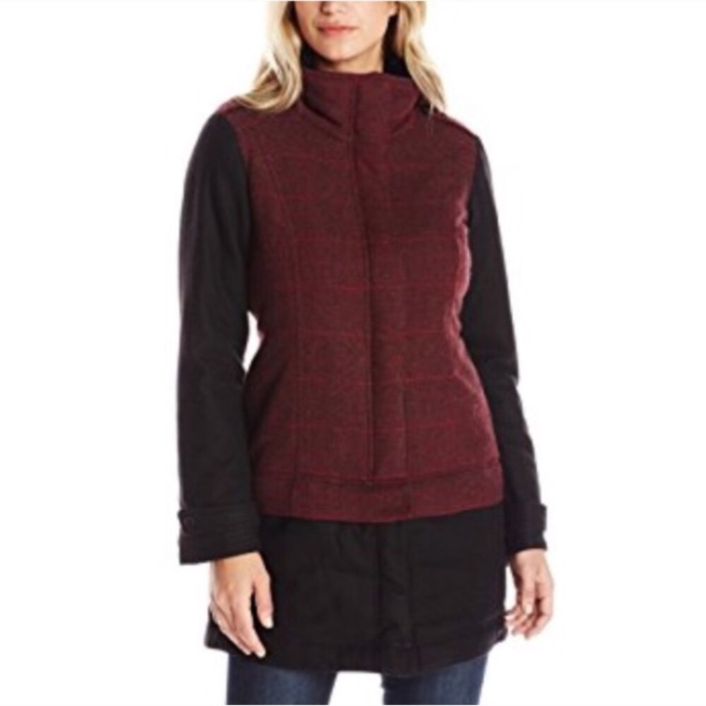 NWT Prana Yoga Caprise Jacket Coat Redberry Plaid